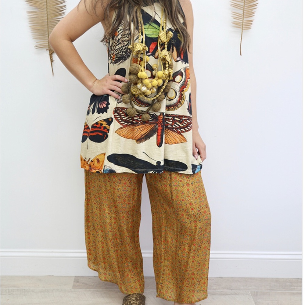 Krista Larson curry small flower pant